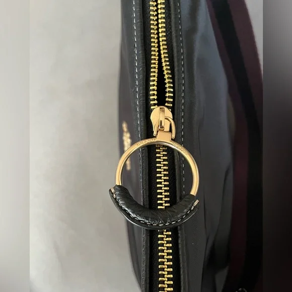 Coach Ellis Shoulder Bag Nylon Crossbody w/ Coin Pouch~NWT~ Black CA205